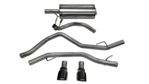 RAM 1500 Performance Exhaust - Rear - CORSA Performance - Dual Rear Exit, Cat-Back, RSC Technology - Black - `09-`18